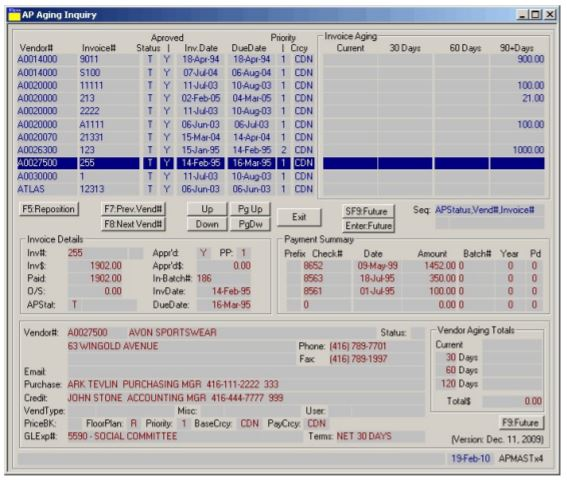 screenshot of Sirius Software - Marina System